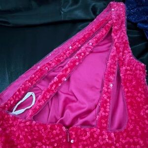 pink sequin mini dress, size small. worn once.